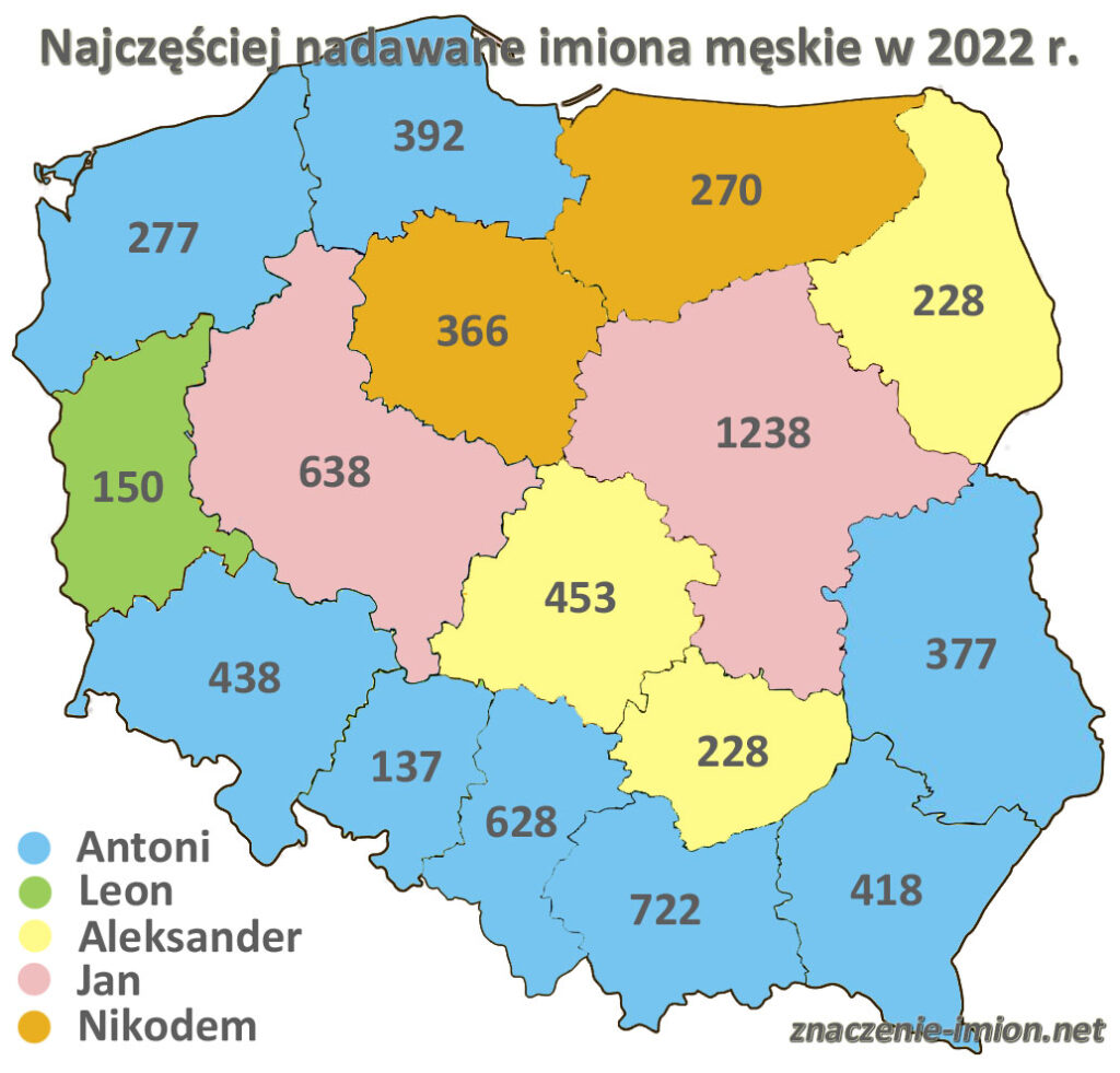 Imiona męskie w Polsce 2022 - znaczenie-imion.net